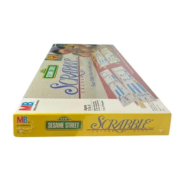Sesame Street Kids Scrabble Game by Milton Bradley 1992 Vintage Game New Sealed - Picture 7 of 12